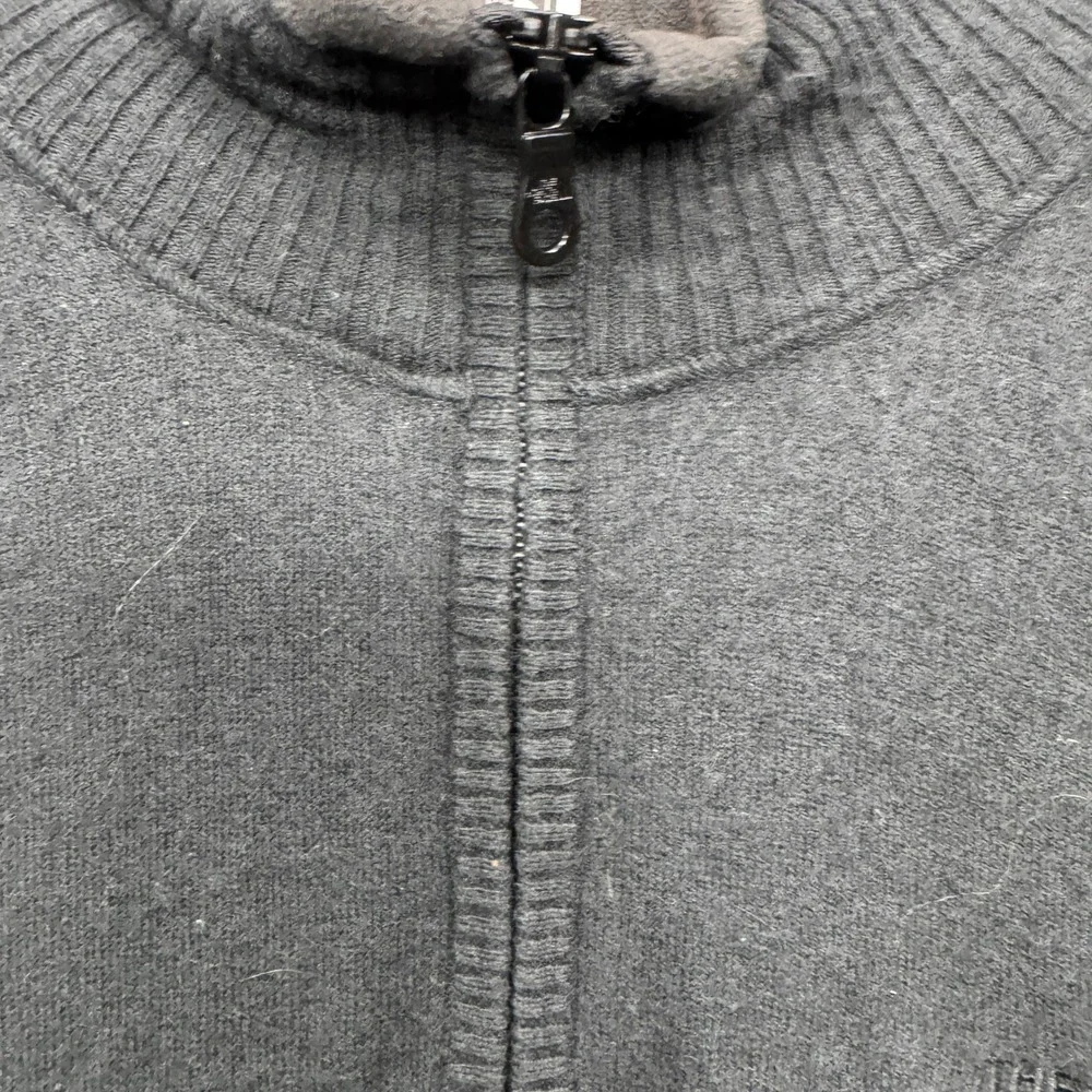 The North Face Quarter Zip Sweater Mens XXL Black Long Sleeve Wool Blend Casual